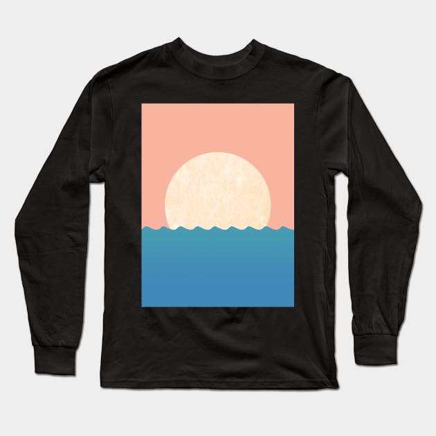 Sunset Pink Sky Long Sleeve T-Shirt by moonlightprint